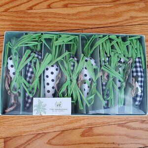 NWT The Farmhouse Rachel Ashwell Carrots Garland 72 inches 6 feet Plaid polkadot